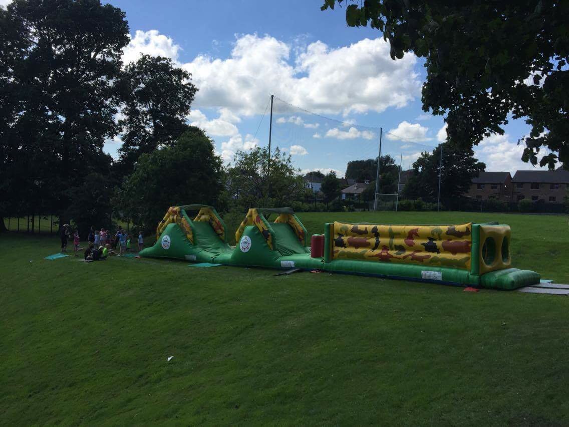 1st day of SLG Summer Camp proved a huge success with the highlight of the day being the inflatable obstacle course