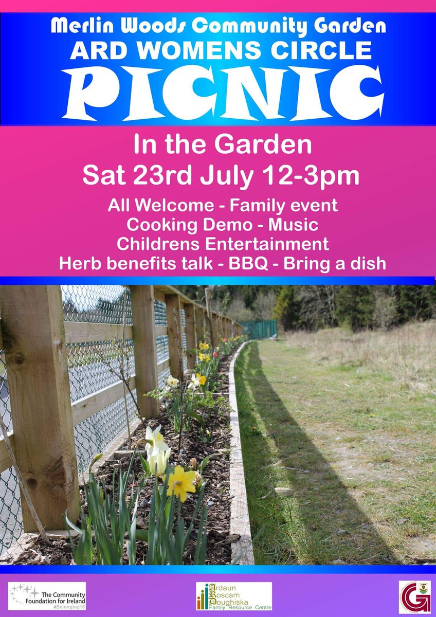 This Saturday in Merlin Woods Community Garden from 12-3pm near doughiska playground