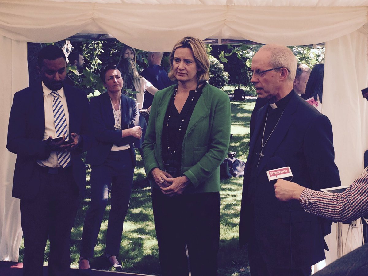 ArchbishopSarah's tweet photo. Delighted to launch refugee community sponsorship scheme with @AmberRudd_MP at @LambethPalace today. https://t.co/AU1n2HxWie