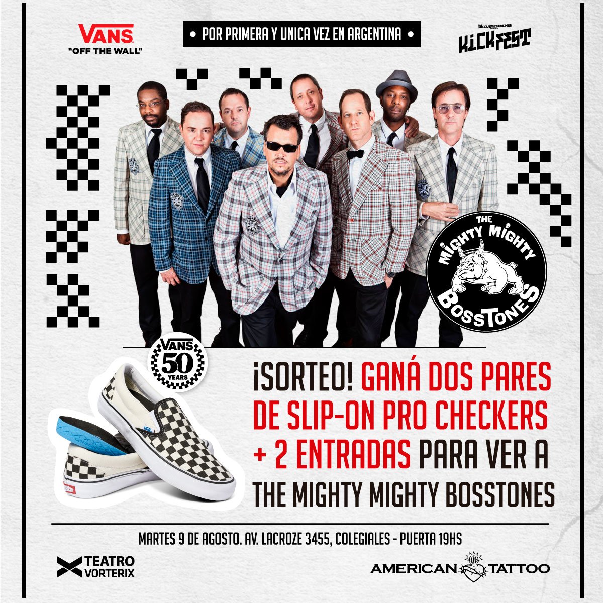 ¡SORTEO! Para participar x 2 entradas para ver a Mighty Mighty Bosstones + 2 pares de zapas seguinos y RT este tweet