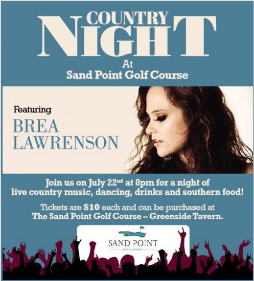 SPGC is excited to have <a href="/BreaLawrenson/">Brea</a> in the Riverview Room this Friday night! Southern grub, drinks &amp; live music!