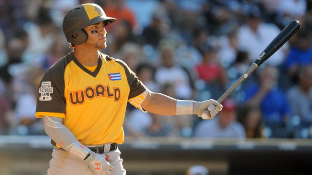 NESN's tweet photo. Yoan Moncada continues to rake in Portland. Is a trip to Boston in his future? https://t.co/c6frAbGOtU https://t.co/C9BnsvUx2l