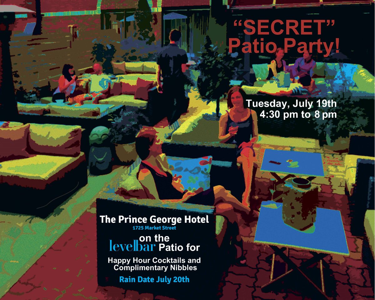 Hey, #Halifax - We're having a (not so) secret patio party! Meet us at <a href="/LevelBarHFX/">LevelBar</a> at 4:30 for drinks &amp; a DJ!
