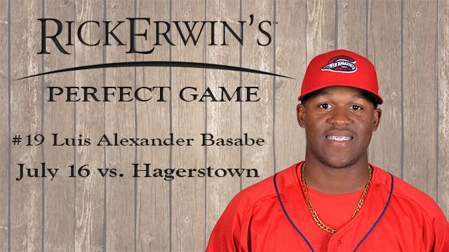 GreenvilleDrive's tweet photo. Congrats to #Drive OF Luis Alexander Basabe &amp; fan Angie Ferrell, @RickErwins Perfect Game winners this homestand! https://t.co/C7w1ZQwaOr
