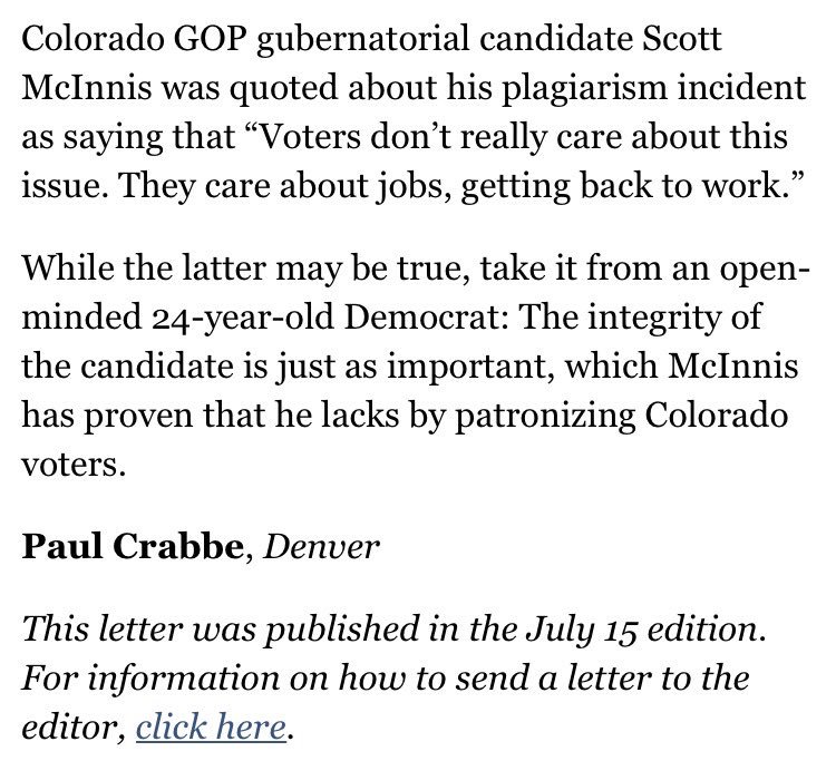 PCat5280's tweet image. #ThrowbackTuesday I wrote this to @denveropinion almost 6 years ago to the day. Relevant in the wake of #SpeechGate