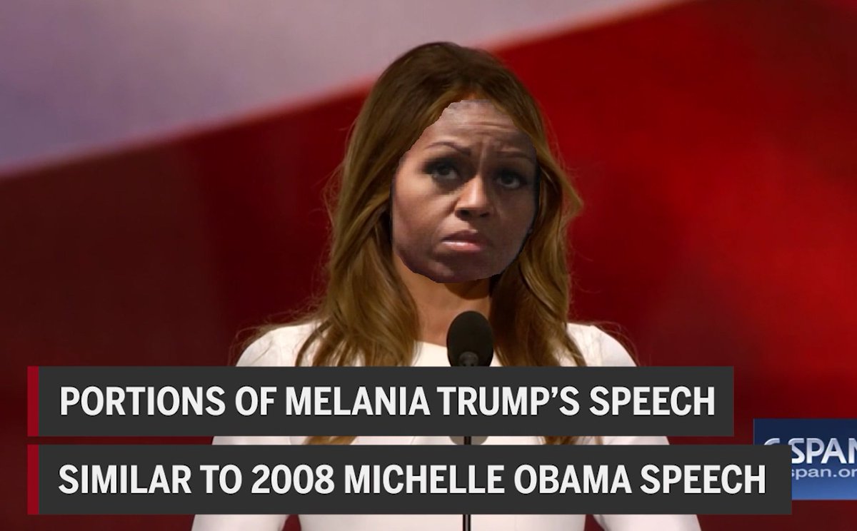 305__Culture's tweet image. I did as bad of a job as she did making it look authentic! #FamousMelaniaTrumpQuotes #Michellania