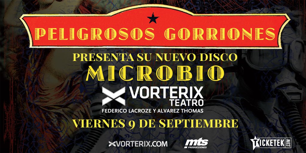 GorrionesOK's tweet photo. Anticipadas con descuento por sistema Ticketek y puntos de venta. https://t.co/xm0O8OWP3e