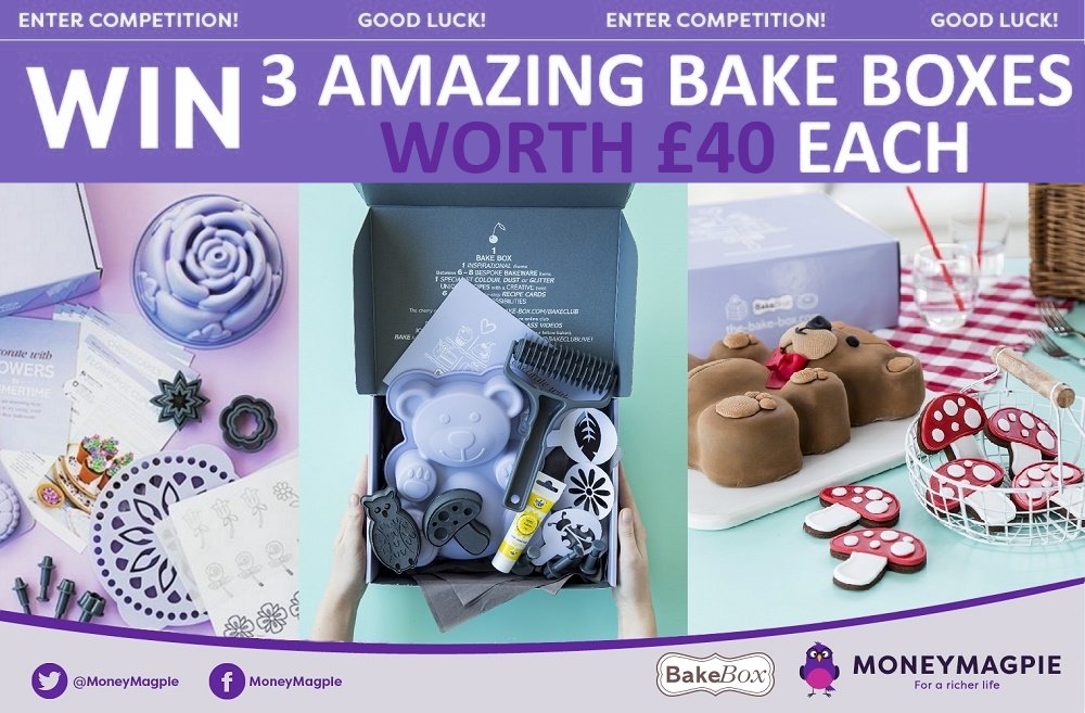 MoneyMagpie's tweet photo. WIN 3 AMAZING BAKE BOXES WORTH £40 EACH! Follow the link to enter #CompetitionTuesday: https://t.co/rAvdtnznHm https://t.co/H2NW0U3Elx