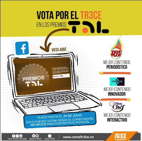 CanalTreceCO's tweet photo. Ya puedes votar por #Templos #Emparejados y #PlanChef @sabor_usa en los @taltv -> https://t.co/OTZLy3QbYg https://t.co/2uW4n1lea5