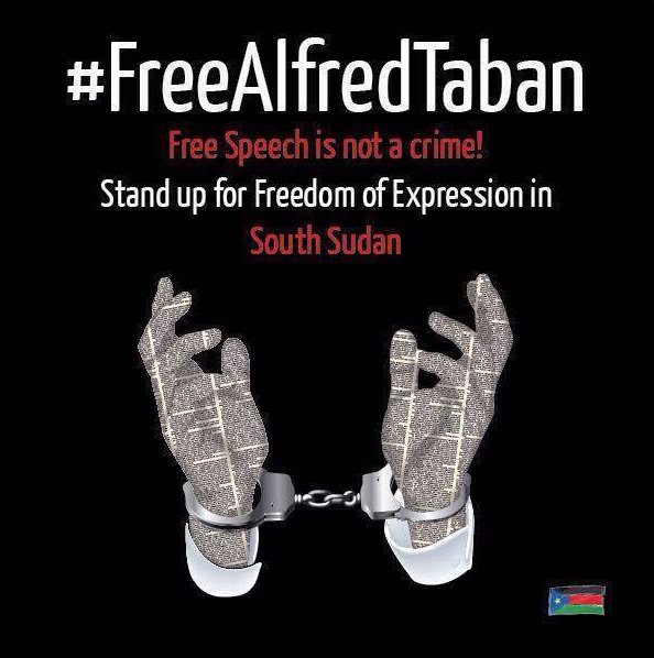 dispatchug's tweet photo. #SouthSudan’s tweeter users demand release of detained journalist; founder &amp; editor of Juba Monitor #FreeAlfredTaban https://t.co/BJfyidSQqJ