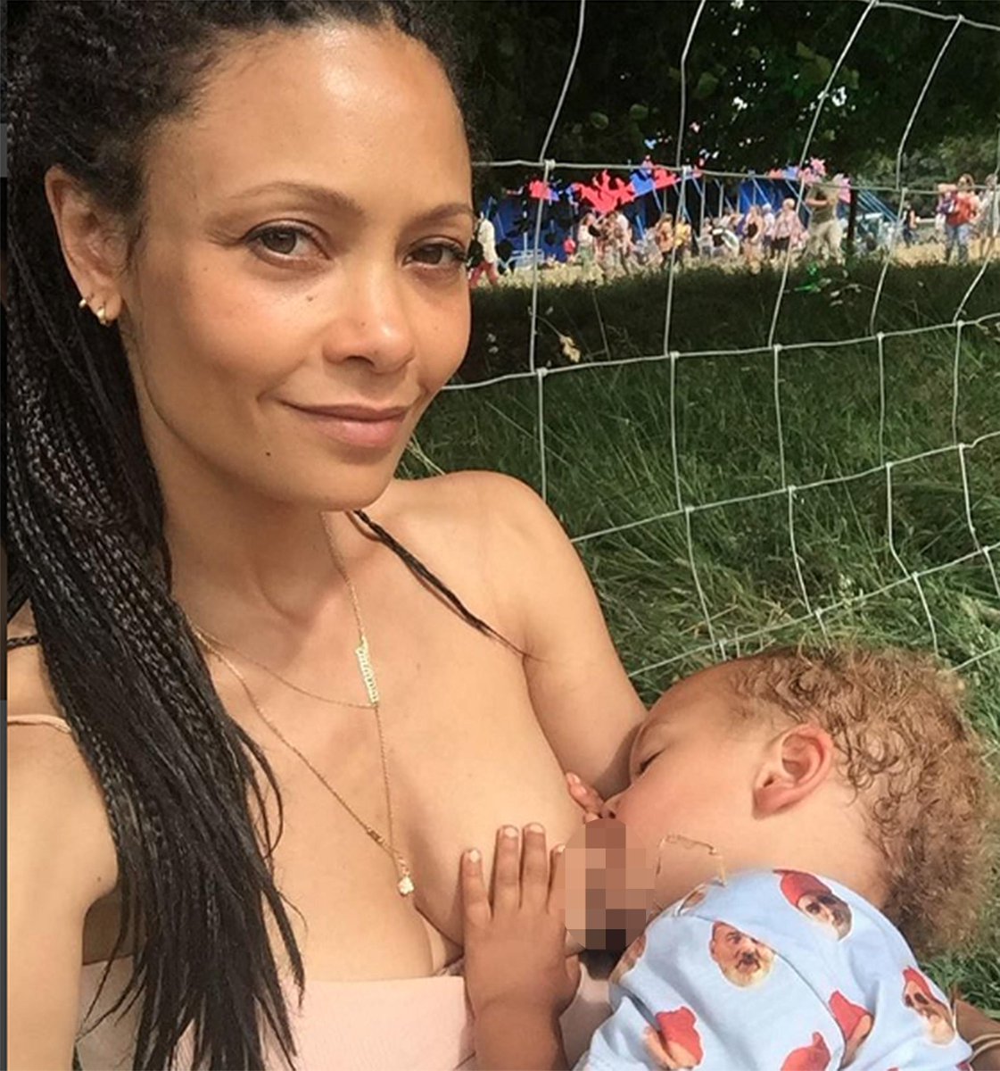 Hollywood actress thandie newton shares breastfeeding selfie at #