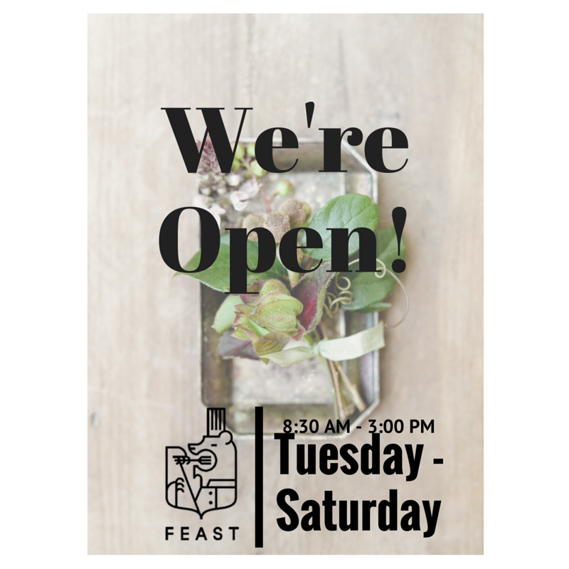 We're Open! Join us for a FEAST.
bit.ly/28VXt3g