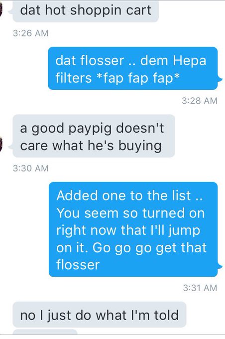 he asked what was in my Amazon cart. Then bought it. *good boy* #flossin #findom #sexygifts https://t<a href="/tag/findom"class="tags"><span>#findom</span></a><a href="/tag/flossin"class="tags"><span>#flossin</span></a><a href="/tag/sexygifts"class="tags"><span>#sexygifts</span></a>