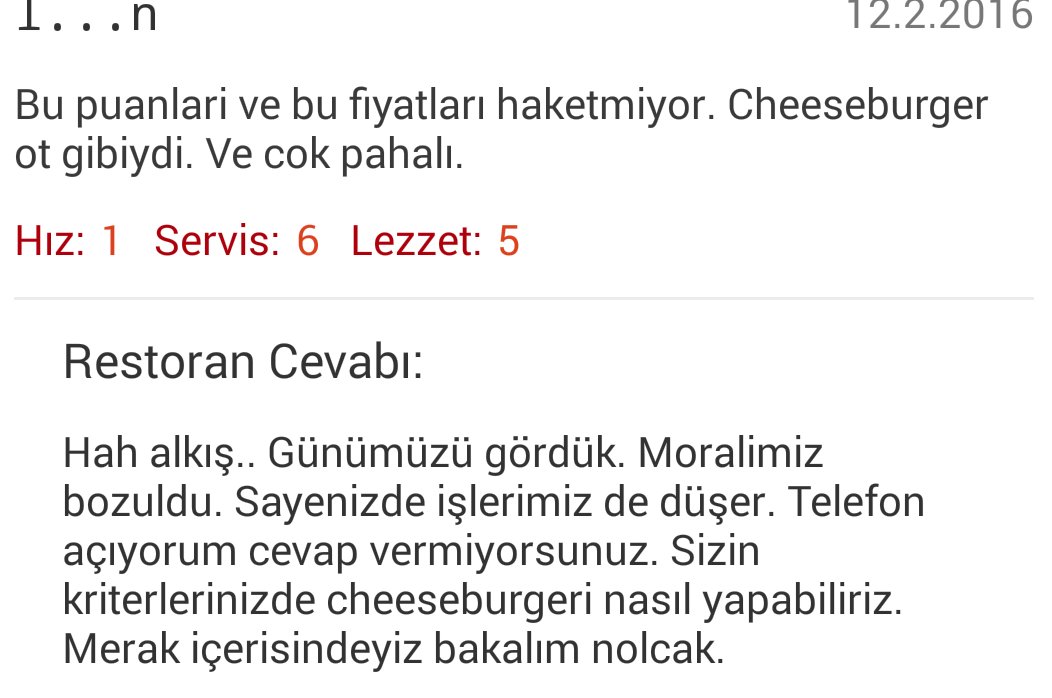 müthiş bi restoran buldum