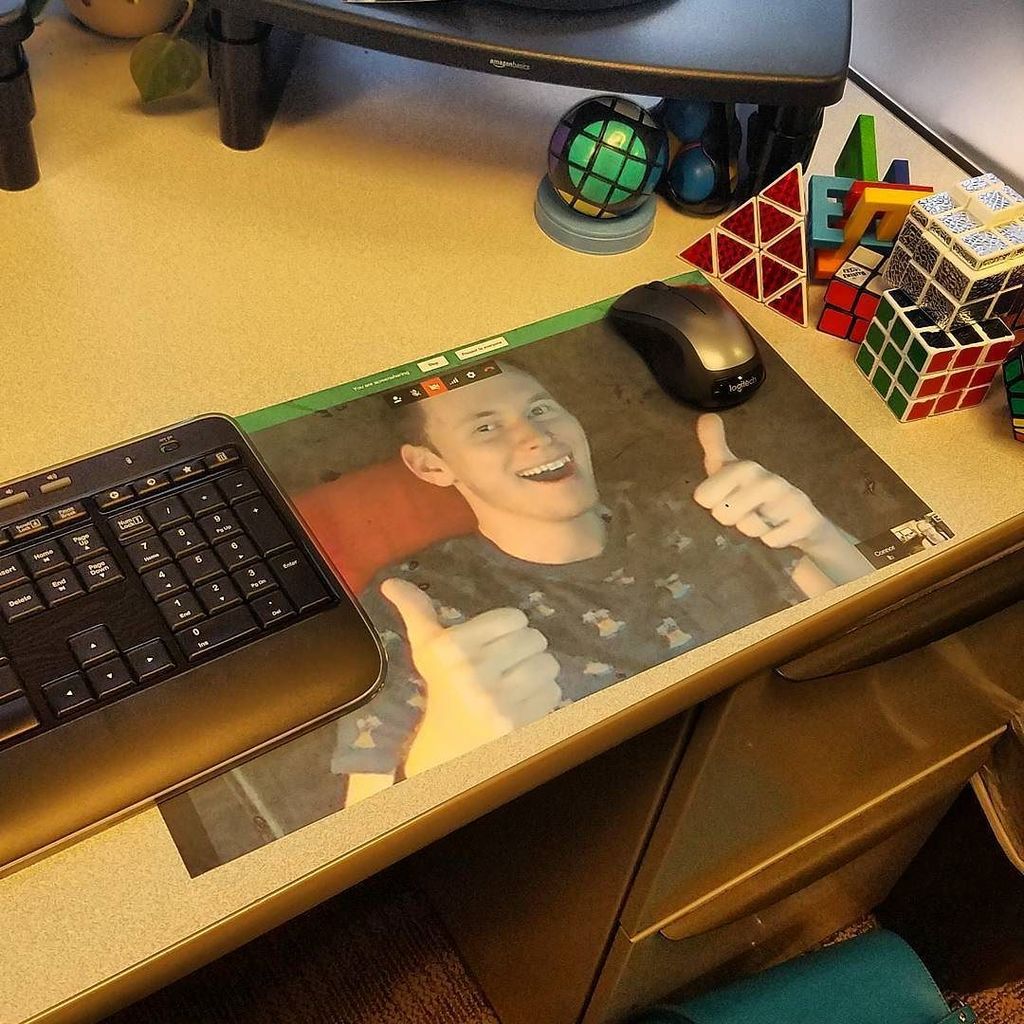 TheRealMucci's tweet photo. Yup.That just happened. Casey just won the day. #StickyMousepad #MrConnor #cXp #WorkLife https://t.co/tDBScMldNL
