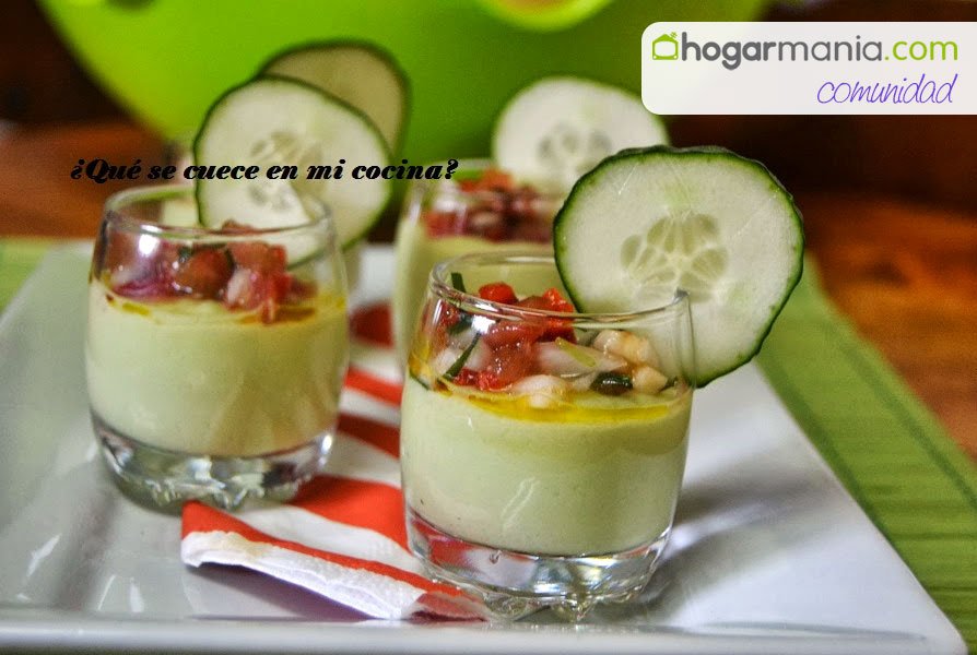 "Gazpacho de pepino y aguacate en chupitos" de Toñi, la receta del día en la Comunidad bit.ly/29V35ig