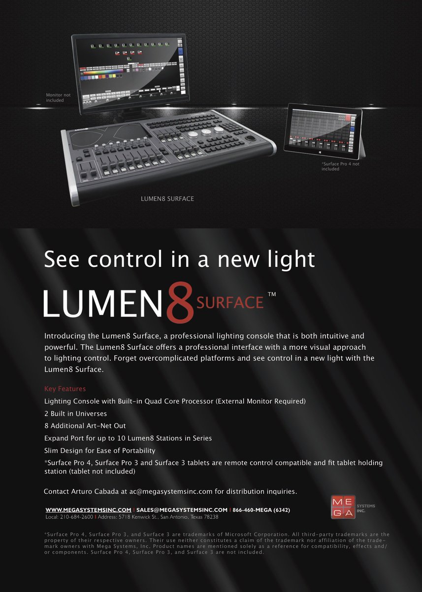megasystemsinc's tweet photo. Want to learn more about the #MegaLite Lumen8 Surface? Check out our ad in @mondodr! #MegaSystemsInc https://t.co/rk6s1o2bvR