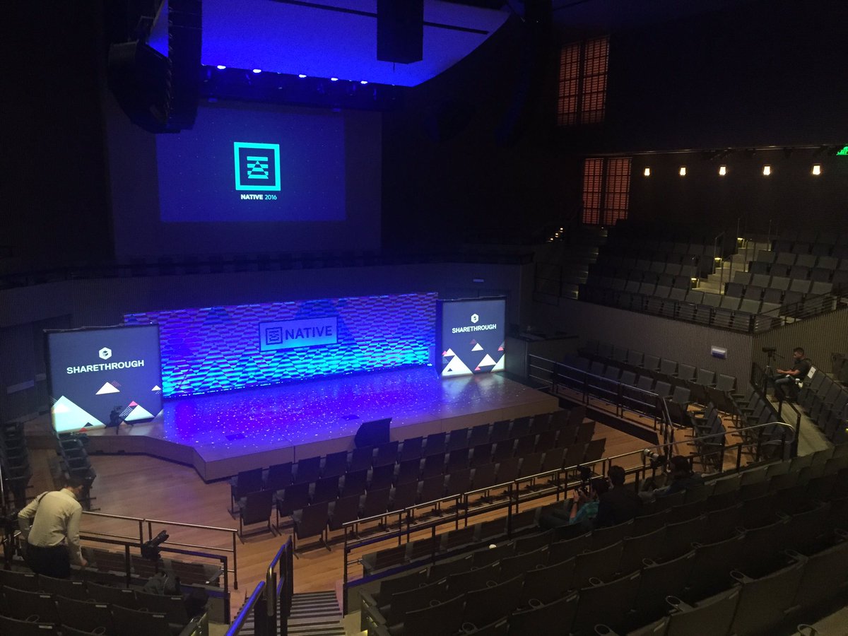 Calm before the storm. <a href="/sharethrough/">Sharethrough</a> Native Ad Summit starts in 10. #native2016