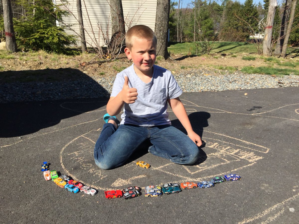 This_Mama_Knows's tweet photo. Souvenirs from this past weekends race! @NHMS customer service and hospitality A+. Back in Sept! #kidcaughtNASCARbug https://t.co/Bqzd4Il6ei