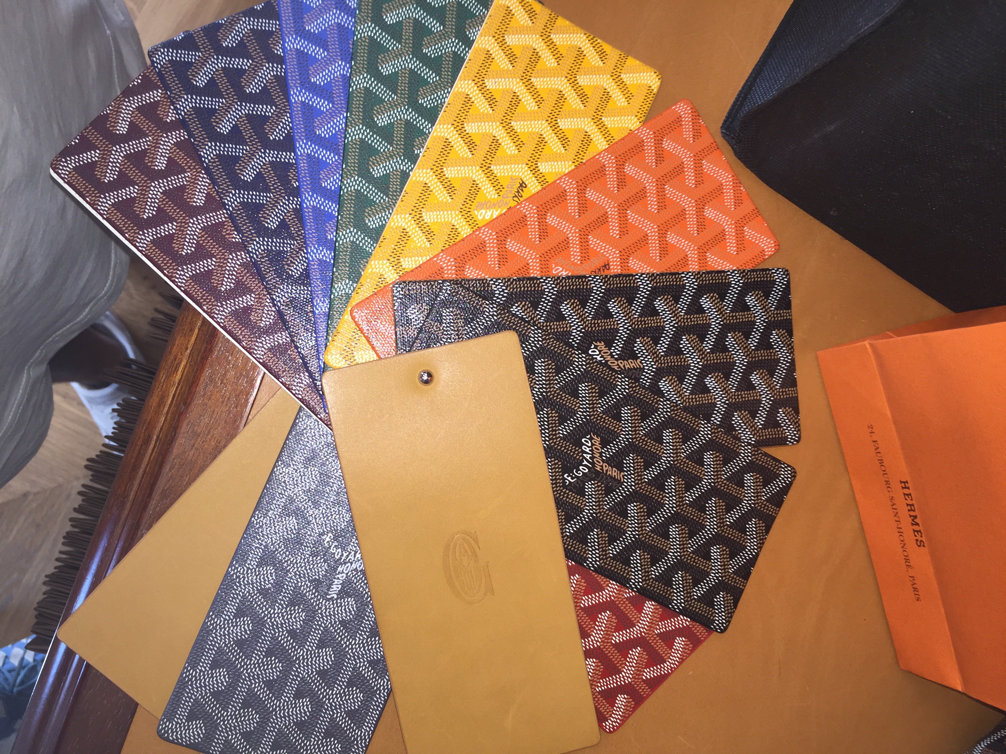 Sam Horowitz on X: Swatches from Goyard. Picked out colors for