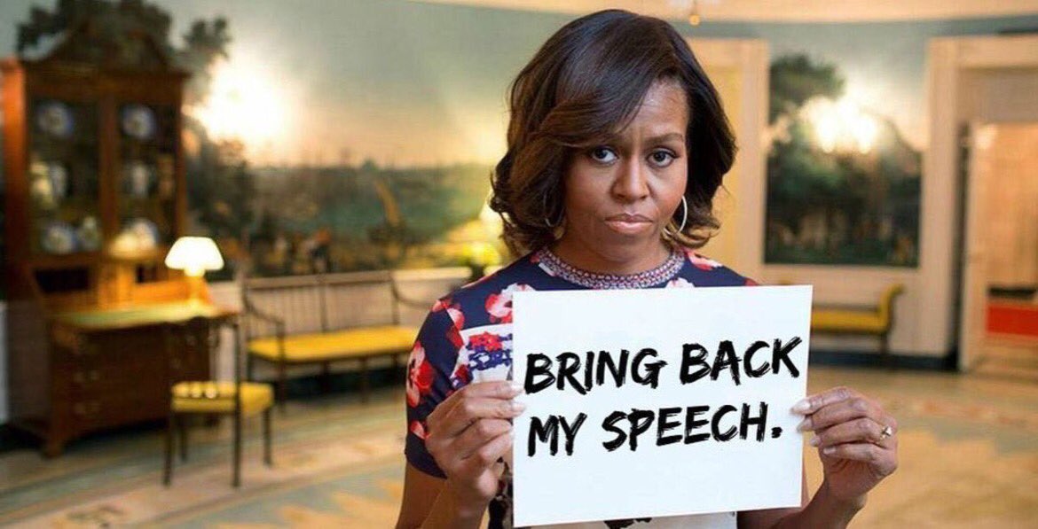 Shi4Tech's tweet photo. RT @Hughcevans: "Be the change you want to see in the World" - #FamousMelaniaTrumpQuotes https://t.co/M2bIuxPwh4