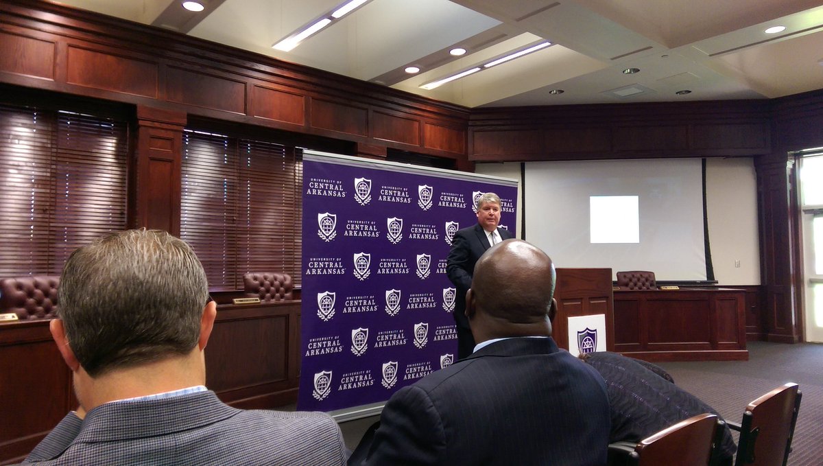 tejones's tweet photo. President Courtway addresses the crowd at the @arcoding press conference #arcoding https://t.co/oiBc51Ozzm