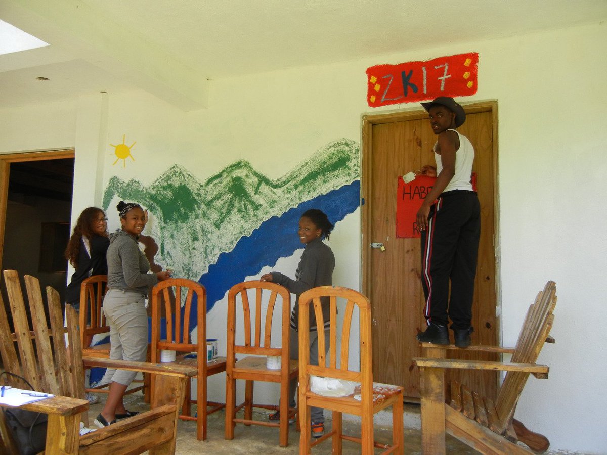 dcpublicschools's tweet photo. Students worked with local youth in the Dominican Republic on a mural using materials recycled from the community. https://t.co/ZbADQ5EbIc