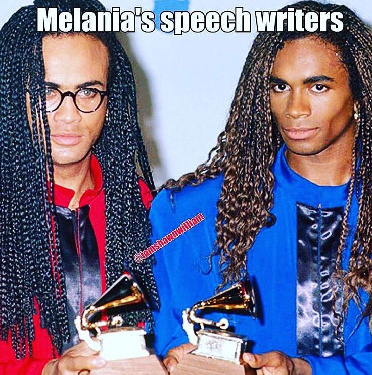 iamdanlevey's tweet photo. "Girl you know it's true." #FamousMelianaTrumpQuotes https://t.co/izK0ghLz6U
