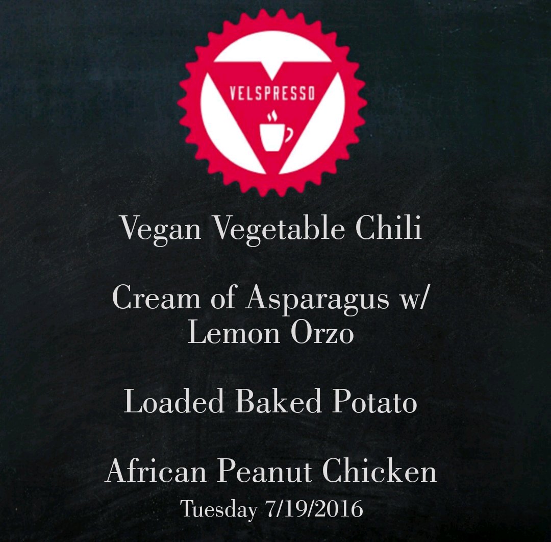 Velspressocafe's tweet photo. #TogoTuesday's #TheSoupMarket menu @ #VelspressoCafeMKE + #pedalcart combos w/ #StoneCreekCoffee &amp; #SweetToothMKE! https://t.co/4hnSbzkN68