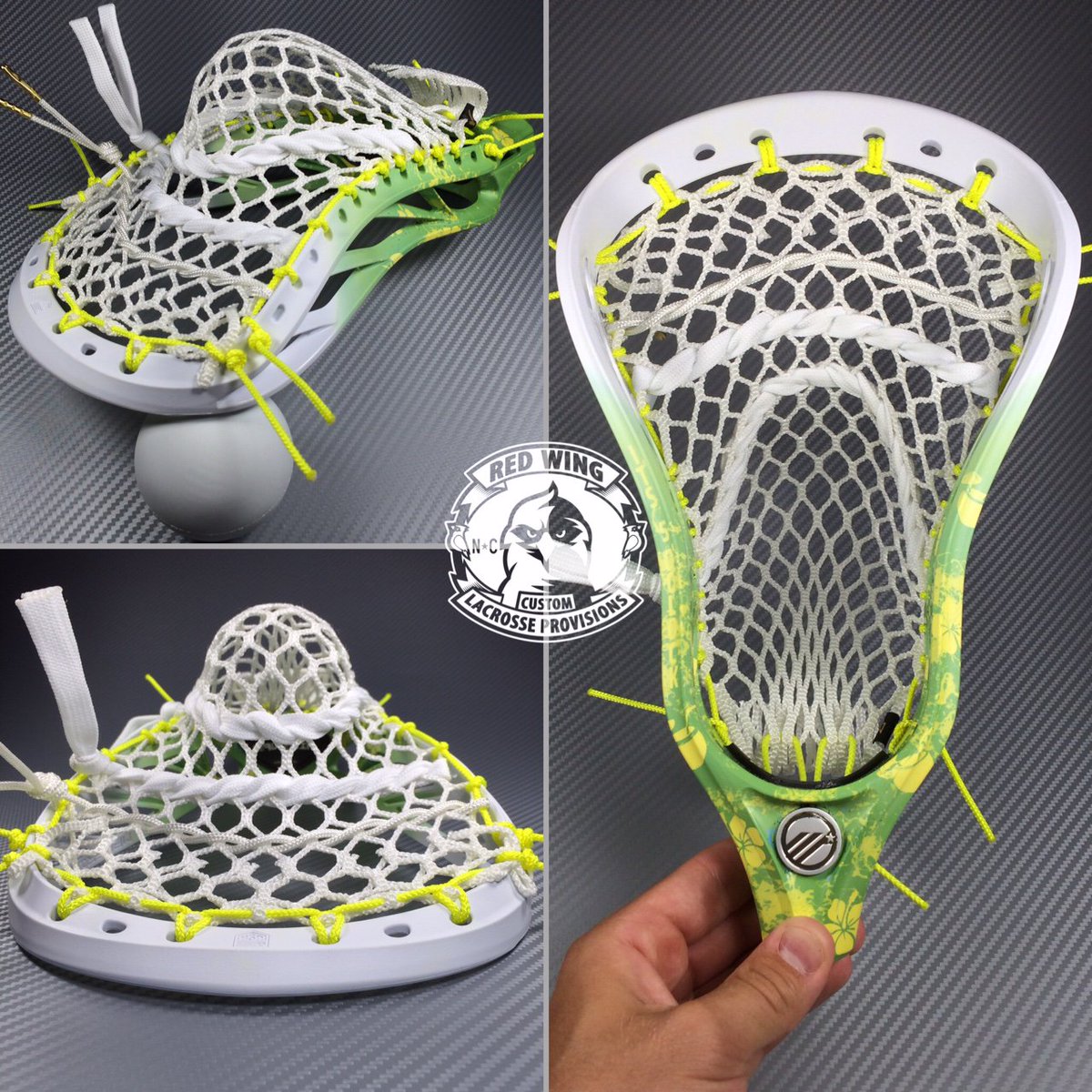 lacrossedotcom's tweet photo. Our man at @redwinglacrosse tied up a sick tropical dye for our #StringerStories series. https://t.co/9Z3g8n42wI https://t.co/wXWgDrUpfq