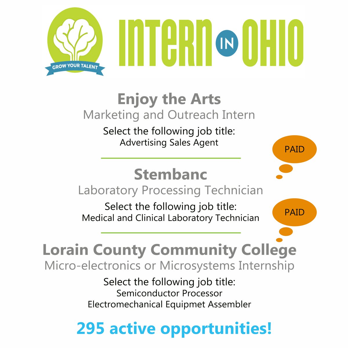 Fall internship season is in full swing! Check out these opportunities at interninohio.com today!