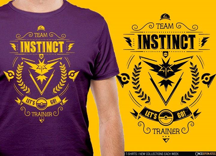 Zero_Steam's tweet image. Show your Pokémon GO pride with these awesome new shirts! Team Instinct can get your shirts in lots of colors ...