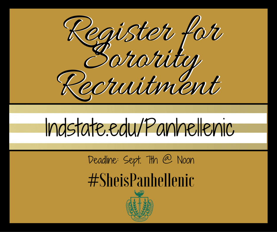 IndStatePA's tweet image. Mark your calendar! #SheisPanhellenic indstate.edu/Panhellenic