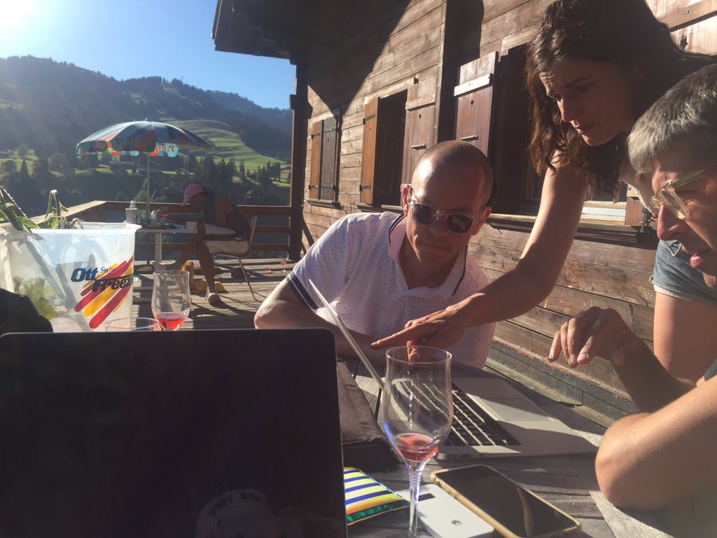 project1049's tweet photo. today's office #project1049 #gstaad @hamishis #marliemul @raffawell #marcbättig https://t.co/knmLbIXWQS