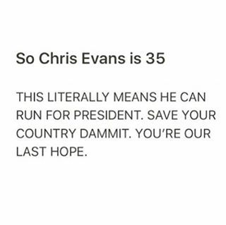 #SaveYourCountry #ChrisEvans