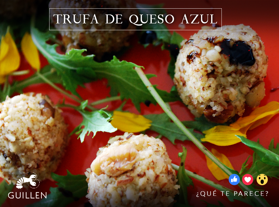 Te presentamos nuestras trufas de queso azul. Un manjar de la #cocina de #GuillenCatering