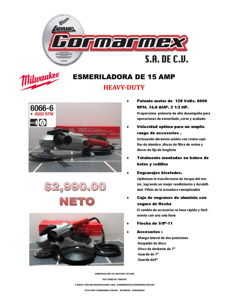 cormarmex's tweet photo. Esmeriladora de 7"/9",llevatela a tan solo $2,990.00 NETO con 10 discos gratis #FelizMartes 
https://t.co/pjpN7XMnDS https://t.co/vD5JYGAv5V
