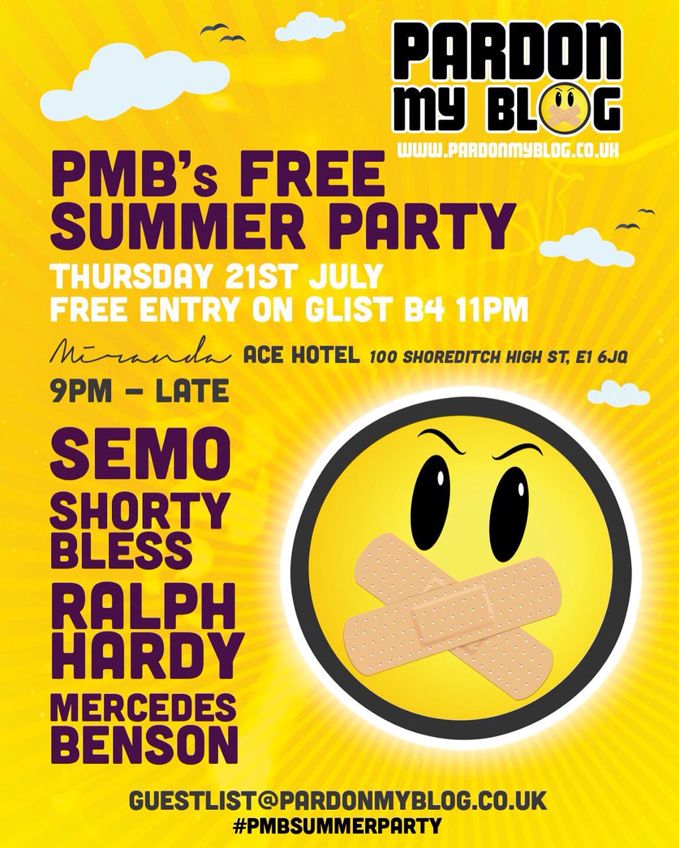 DJSemo's tweet image. Thur👉 @PardonMyBlog @miranda_ldn
Fri👉 @Program_LDN @O2Islington
Sat👉 @BigChillHouse
Sun👉 @lovemoremedia @_Birthdays