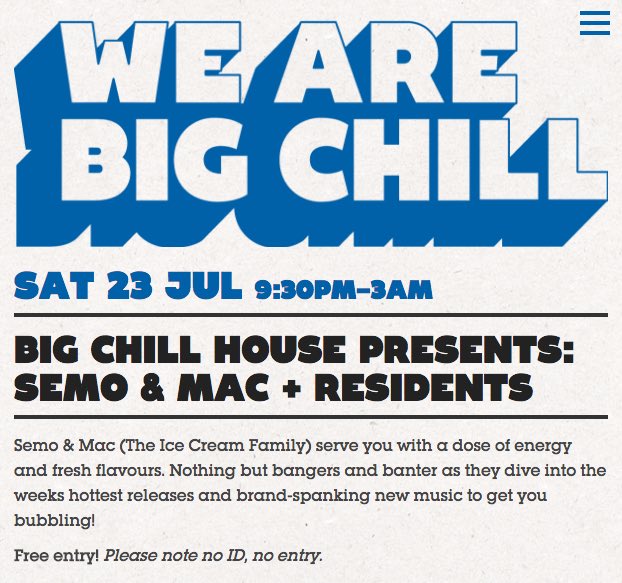 DJSemo's tweet image. Thur👉 @PardonMyBlog @miranda_ldn
Fri👉 @Program_LDN @O2Islington
Sat👉 @BigChillHouse
Sun👉 @lovemoremedia @_Birthdays