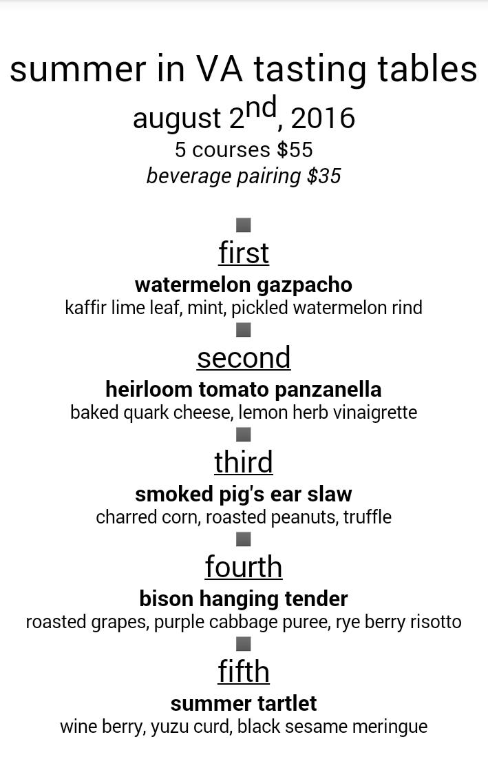 MapleAve147's tweet image. Our 2nd #tasting is here! #SummerinVA is the theme with all the freshest of the season. Call 703-319-2177 to reserve