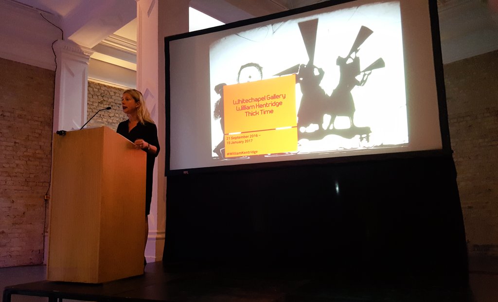 IMTgallery's tweet photo. #IMTeamOutAt @_TheWhitechapel hearing all about their upcoming show 'Thick Time' by #WilliamKentridge π https://t.co/DJOLLqzyv8