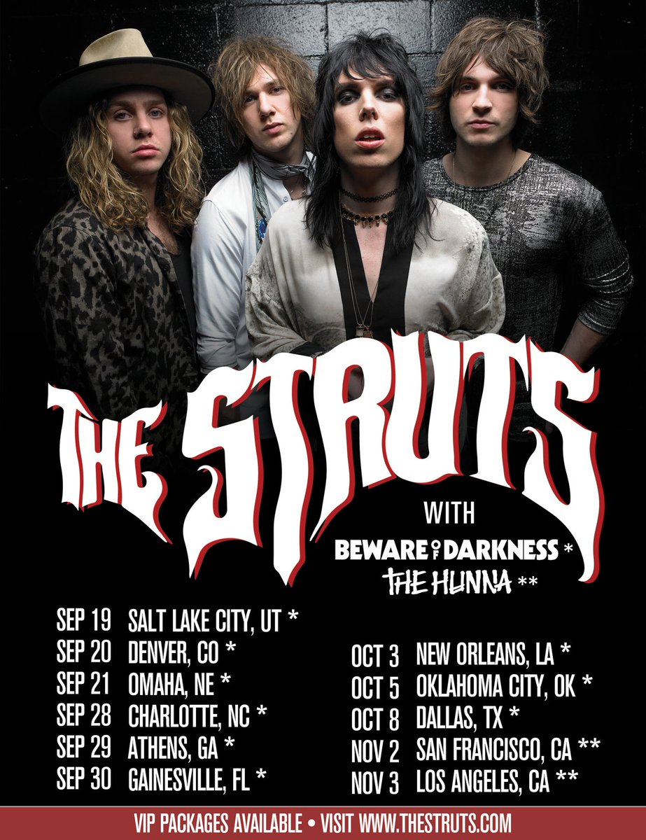 Added shows in Athens, Gainesville &amp; New Orleans! On sale Friday! All others on sale now at thestruts.com