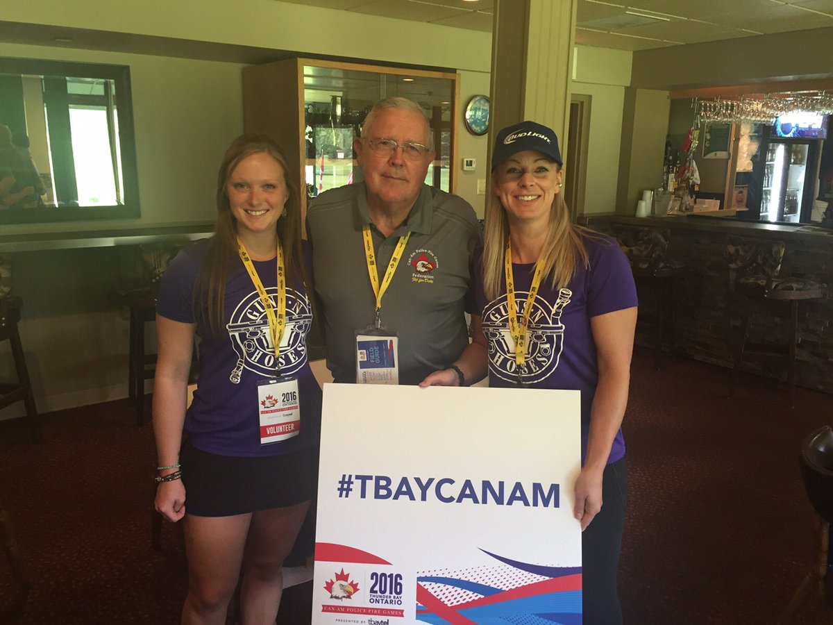 canampolicefire's tweet photo. @CanAmGames2016 @canampolicefire Federation Board member Mr. Lynn Hillman.. The creator of the "Guns and Hoses Logo. https://t.co/TDwrNVZzDw
