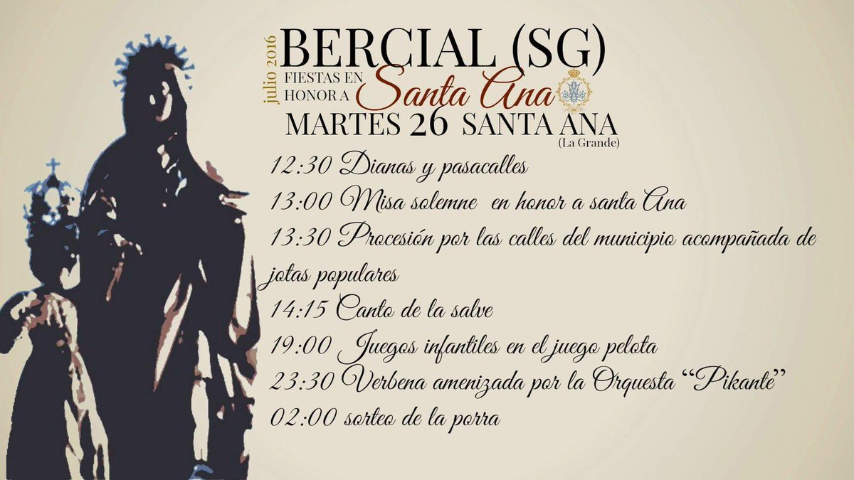 MARTES 26, SANTA ANA (La Grande)