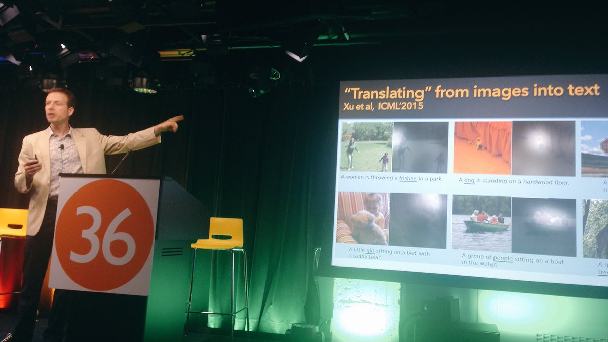 At <a href="/googlecanada/">Google Canada</a> learning how #MachineLearning can increase #accessibility - image to descriptive text 👍