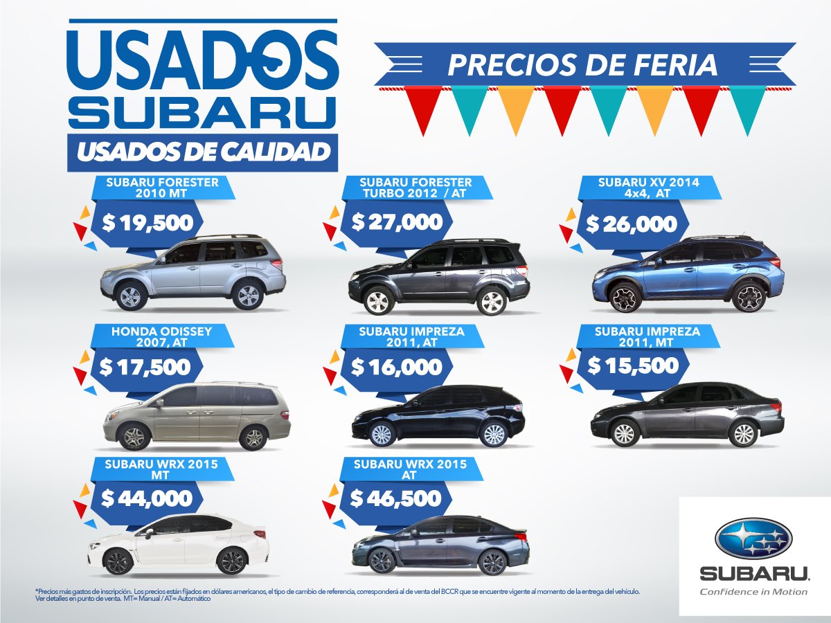 ¿Te gusta alguno de nuestro Usados Subaru? Para mayor información al 2221-6116.