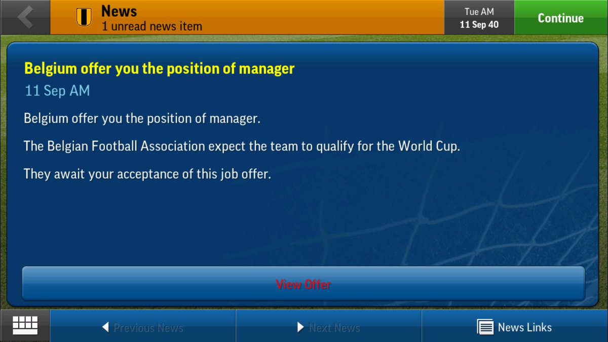 Boggerz23's tweet photo. The Belgian FA advertise the job today and then my Footy Manager says this... #ItsASign #Belgium #BelgianFA ⚽️👌🏼🐗™ https://t.co/OupGHkoDj2