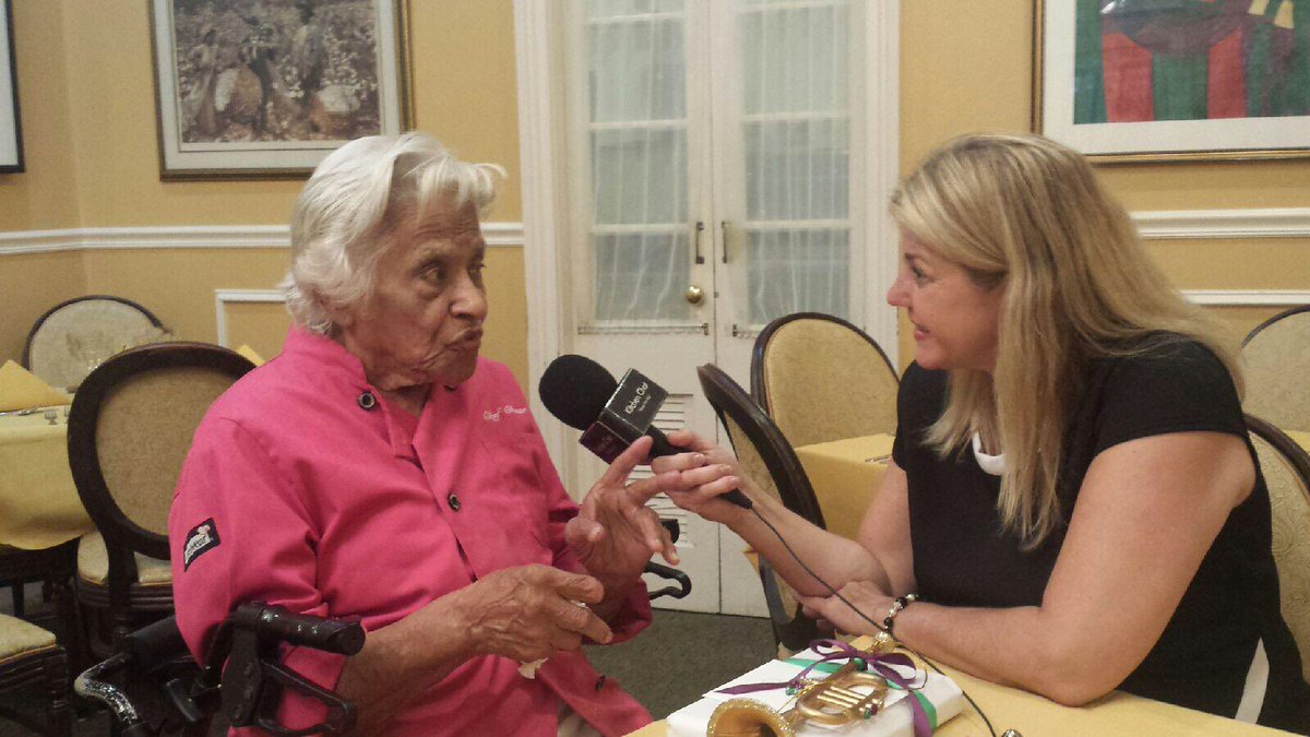 mcsweeney's tweet photo. An honor to interview gracious @beardfoundation #ChefLeahChase at #DookyChase's @VisitNewOrleans #kitchenchatTV https://t.co/x3gTUK6tIg