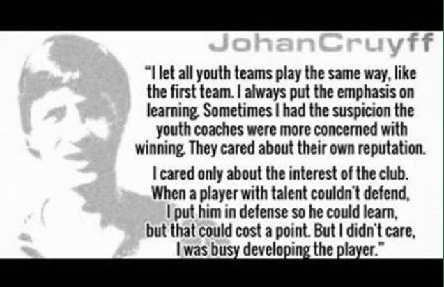 The importance of player development by Johan Cruyff!