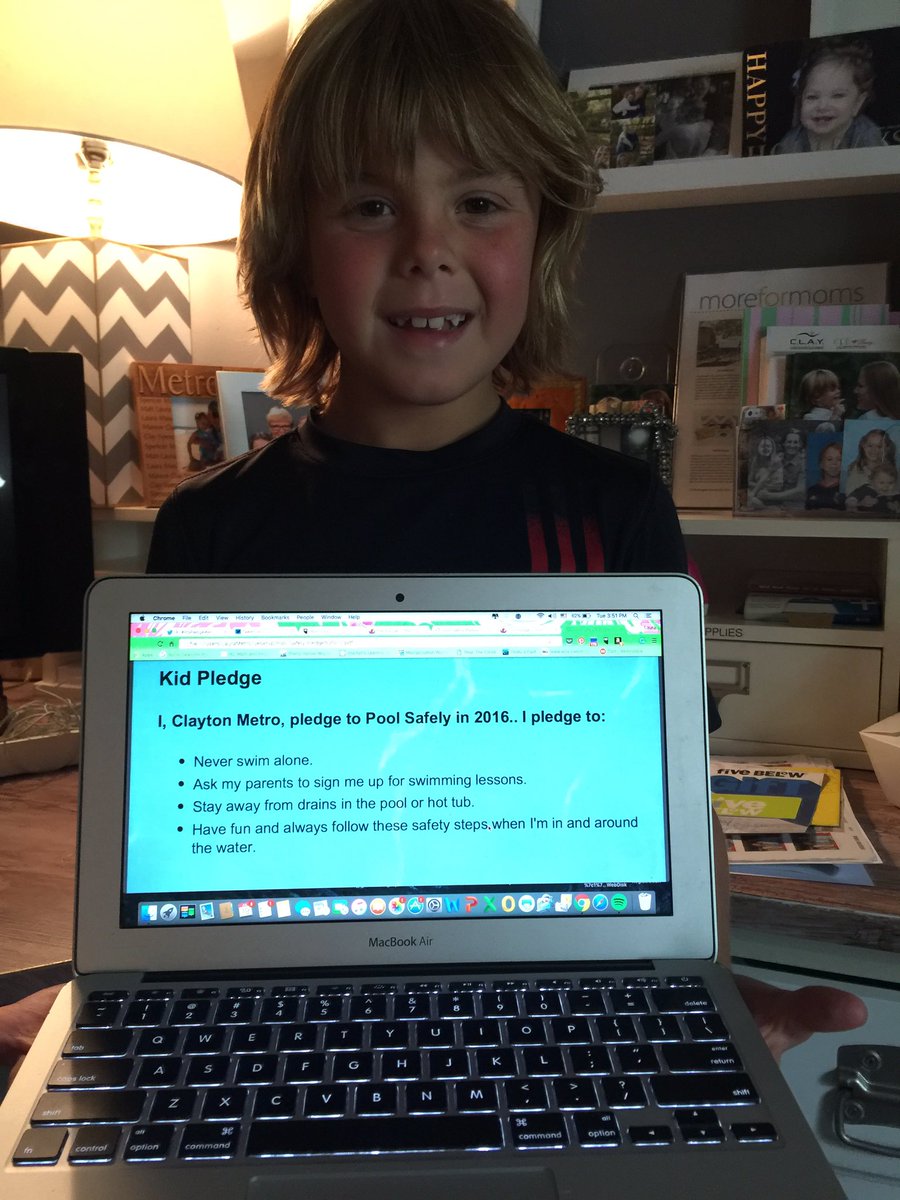 CPRParty's tweet image. #drowningsurvivor Clay Metro just took the @poolsafely #pledge during #PSPledgeWeek @NoChildDrowns #notonemore